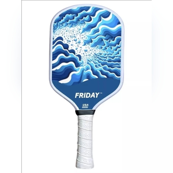 New Friday Pickleball Paddle -Blue Sky Durable Carbon Fiber Thermoformed Unibody - Picture 1 of 2
